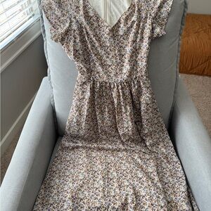 Nursing Queen Floral V-Neck Dress